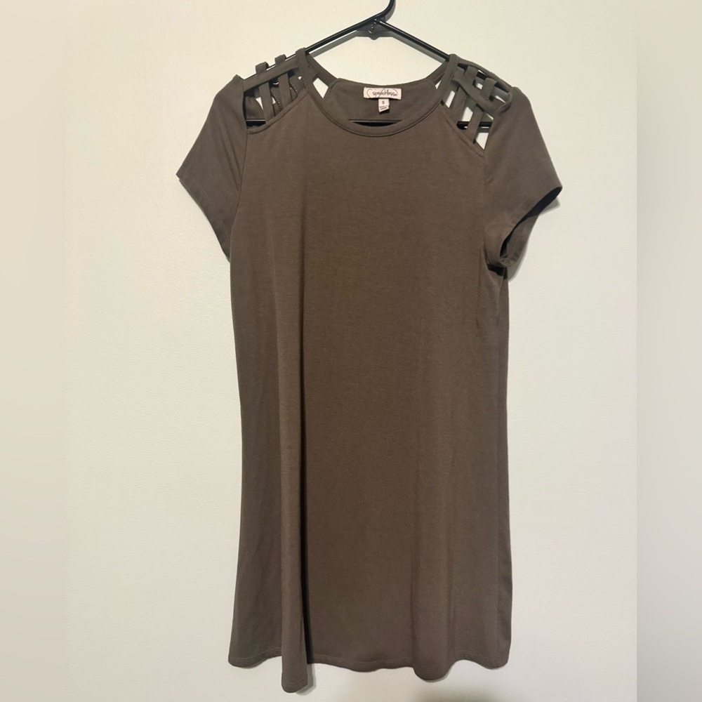 Speechless Dark Green Short Sleeve Top